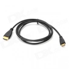1.4V HDMI Male to Mini HDMI Male Cable Connection Cable - Black (1.5m) 1.4V HDMI Male to Mini HDMI Male Cable Connection Cable - Black (1.5m)