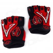 Professional Love Heart Style Anti-Slip Breathable Half-Finger Riding Gloves - Black (Size M)