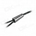 D9 3.5mm Plug Aluminum Alloy Stereo In-Ear Earphone - Black + Dark Grey (123cm-Cable)