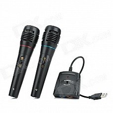 5-in-1 Wired Karaoke Microphone Set for PS3 / PS2 / PC / Wii / Xbox 360 - Black (2 PCS) 5-in-1 Wired Karaoke Microphone Set for PS3 / PS2 / PC / Wii / Xbox 360 - Black (2 PCS)