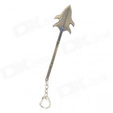 Animation Fish Style Zinc Alloy Sword Keychain - Bronze + Blue
