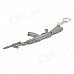 Assault Rifle Style Zinc Alloy Gun Keychain / Toy - Silvery Black