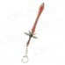 Animation Retro Sword Style Zinc Alloy Keychain - Bronze + Red