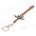 Animation Retro Sword Style Zinc Alloy Keychain - Bronze + Red