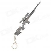 Sniper Rifle Style Zinc Alloy Keychain / Toy - Silvery Black