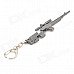 Sniper Rifle Style Zinc Alloy Keychain / Toy - Silvery Black