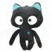 SY008 Car Decoration Cartoon Cat Toy Throw Pillow with Noctilucent Eyes - Black + White + Blue SY008 Car Decoration Cartoon Cat Toy Throw Pillow with Noctilucent Eyes - Black + White + Blue