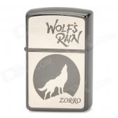 ZORRO Z9700 Wolf's Rain Cartoon Pattern Windproof Kerosene Oil Lighter - Grey