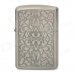 ZORRO Z2009F Art Flower Pattern Windproof Kerosene Oil Lighter - Grey