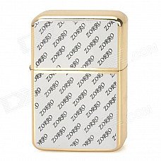 ZORRO z9628 ZORRO Letter Pattern Windproof Kerosene Oil Lighter - Golden + White