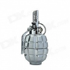 827 Grenades Shaped Alloy Lighter w/ Keychain - Silver