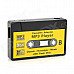Tape Style USB Rechargeable MP3 Player w/ 3.5mm Audio Jack + Card Slot + Earphones - Black Tape Style USB Rechargeable MP3 Player w/ 3.5mm Audio Jack + Card Slot + Earphones - Black