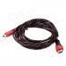 HDMI V1.4 Male to Male Connection Cable - Black + Red + White (3M-Length) HDMI V1.4 Male to Male Connection Cable - Black + Red + White (3M-Length)
