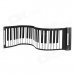 MD49 Portable USB MIDI Roll-up 49-Key Soft Silicone Keyboard Piano - Black + White