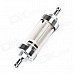 Universal 1/4" Car Motorcycle Fuel Gas Filter - White + Silver