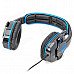 SADES SA708 Game Headphones w/ Microphone + Volume Control - Black + Blue (180cm-Cable) SADES SA708 Game Headphones w/ Microphone + Volume Control - Black + Blue (180cm-Cable)