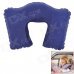 U-Style Air Inflatable Car Neck Pillow Cushion - Deep Blue U-Style Air Inflatable Car Neck Pillow Cushion - Deep Blue
