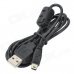 Mini USB Male to USB Male Charging Cable for Sony PS3 Controller - Black (80cm)