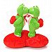 Sweat Kiss Frog Couple Doll Valentines Gift - Red + Green