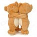 Lovely Bear Couple Doll Decoration - Brown