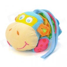 Bed Hanging Little Money Vibration Music Pulling Doll - Blue + Pink + Yellow