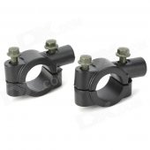 High Quality Universal Motorcycle 7/8" Handle Bar Mirror Mount Holder Clamp Adaptor - Black (Pair)