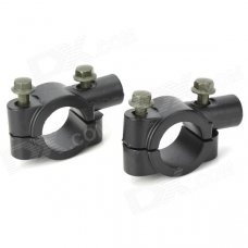 High Quality Universal Motorcycle 7/8" Handle Bar Mirror Mount Holder Clamp Adaptor - Black (Pair) High Quality Universal Motorcycle 7/8" Handle Bar Mirror Mount Holder Clamp Adaptor - Black (Pair)