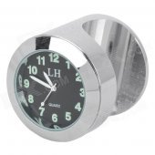 1'' Motorcycle Handlebar Mount Clock - Silver