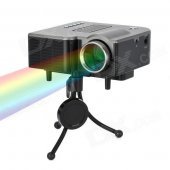 Mini Home LED Multi-Media Projector w/ SD / AV / USB / 3.5mm Jack - Black + Deep Grey