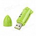 4-in-1 Bullet Shaped USB 2.0 TF / M2 / SD / MS Card Reader - Green 4-in-1 Bullet Shaped USB 2.0 TF / M2 / SD / MS Card Reader - Green