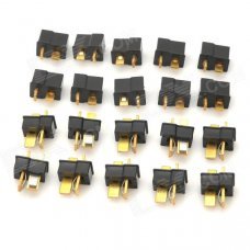 Male T Plug Connectors for R/C Helicopter - Black + Golden (20 PCS) Male T Plug Connectors for R/C Helicopter - Black + Golden (20 PCS)