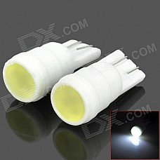 T10 1W 100lm 1-LED White Light Car Reading / Clearance / Instrument / Indicator Lamp - White (Pair) T10 1W 100lm 1-LED White Light Car Reading / Clearance / Instrument / Indicator Lamp - White (Pair)