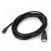 1080P Micro HDMI Male to HDMI Male HD Audio and Video Cable - Black (300cm)