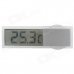 Car LCD Glass Digital Thermometer w/ Suction Cup - Transparent + Silver (1 x AG10)