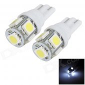 T10 1W 100LM 5-SMD 5050 LED White Light Car Instrument Lamp / Clearance Light / Reading Light