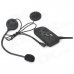 Water Resistant Multi-Interphone 6 Riders Motorcycle Helmet Wireless Bluetooth Earphone - Black Water Resistant Multi-Interphone 6 Riders Motorcycle Helmet Wireless Bluetooth Earphone - Black