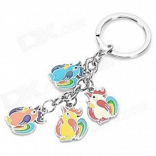 Stainless Steel Chinese Zodiac Keychain (Rooster)