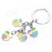 Stainless Steel Colorful Zodiac Keychain (Gemini)