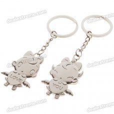 Stainless Steel Colorful Zodiac Keychain (Aries)