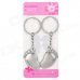 Valentine's Day Gift - Stainless Steel Cute Foot Couple's Keychains