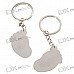 Valentine's Day Gift - Stainless Steel Cute Foot Couple's Keychains