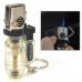 1300 Centigrade Windproof Blue Butane Jet Torch Lighter w / Keychain - Transparent + Silver + Black
