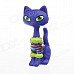 Cute Children's Funny Long Neck Plastic Cat Model Toy - Purple