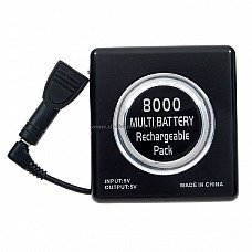2-in-1 8000mAh External Battery for PSP 1000/2000 (Black)