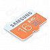 Genuine Samsung Micro SD / TF Memory Card - Black + Orange (16GB / Class 10)