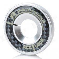 Universal Carbon Fiber Car Keyhole Decoration Ring for Volkswagen Series - Silver + Black Universal Carbon Fiber Car Keyhole Decoration Ring for Volkswagen Series - Silver + Black