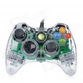 USB Wired Dual-Shock Game Controller JoyStick for Xbox360 / Xbox360 Slim - Transparent (280cm-Cable)