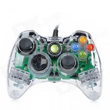 USB Wired Dual-Shock Game Controller JoyStick for Xbox360 / Xbox360 Slim - Transparent (280cm-Cable) USB Wired Dual-Shock Game Controller JoyStick for Xbox360 / Xbox360 Slim - Transparent (280cm-Cable)