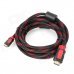 V1.4 HDMI Male to Mini HDMI Male Connection - Red + Black (3M) V1.4 HDMI Male to Mini HDMI Male Connection - Red + Black (3M)