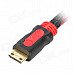 V1.4 HDMI Male to Mini HDMI Male Connection - Red + Black (3M) V1.4 HDMI Male to Mini HDMI Male Connection - Red + Black (3M)